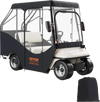 VEVOR Golf Cart Enclosure, 420D Polyester Driving Enclosure with 4-Sided Transparent Windows, 4 Passenger Club Car Covers for 2+2 Passenger Golf Carts, Sunproof and Dustproof Outdoor Cart Cover