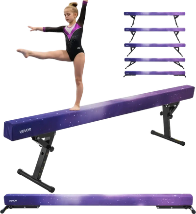 Vevor Balance Beam 8' Adjustable Gymnastics Training Beam Galaxy New