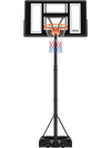 VEVOR Portable Basketball Stand, 4.4 ft to 10 ft Height Adjustment Basketball Hoop & Goal, Adjustable Basketballs Goal System with Built-in Rolling Wheels for Kids, Teens, Adults in Driveways, Pools