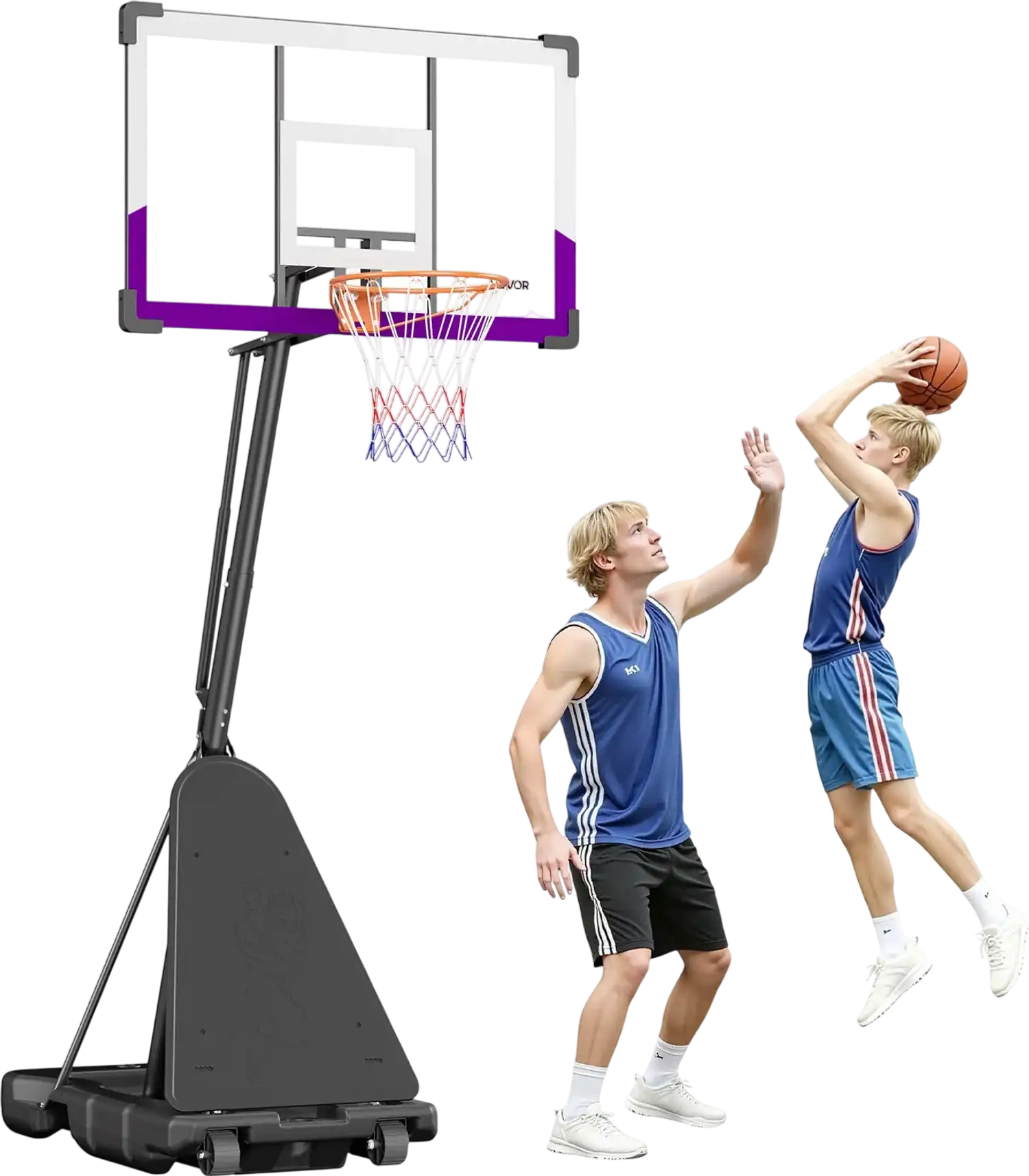 Vevor Portable Basketball Hoop 10' Adjustable Height with 48