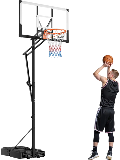 Vevor Portable Basketball Hoop 10' Adjustable Height 48