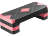 VEVOR Aerobic Exercise Step Platform, 28-Inch Workout Aerobic Stepper, Height Adjustable Fitness Training Step Deck Trainer with 4 Risers, Non-Slip Surface Bench for Home Gym Cardio Strength, Red