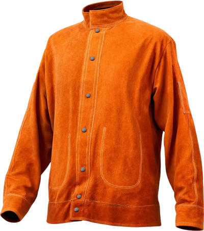 Vevor Welding Jacket Heavy-Duty Cowhide Flame-Resistant Safety Coat L New