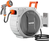 VEVOR Retractable Garden Hose Reel, 1/2 Inch x 84 ft Wall Mounted Hose Reel, Heavy Duty Garden Hose Reel with 9 Patterns Nozzle, Any Length Lock, Upgraded Slow Return System and 180°Swivel Bracket