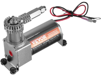 VEVOR Air Shock Controller Kit, 12V 100PSI On Board Air Compressor System, Air Ride Suspension Compressor Kit with Single Path System, Pressure Gauge & Air Line for Trucks Vans