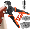 VEVOR Grommet Tool Kit 1/2" Eyelet Tool Kit with 500 PCS Silver Grommets, with Eyelets and Washers, Manual Grommet Press Pliers, Hole Punch, and Block, for Leather, Tarps, Shoes, Crafts, and Fabric