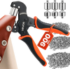 VEVOR Grommet Tool Kit 1/4" 5/16" 3/8" 900 PCS Grommets Eyelet Tool Kit, with Eyelets and Washers, Manual Grommet Press Pliers, Hole Punch Tools, Blocks, for Leather, Tarps, Shoes, Crafts, Fabric