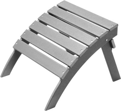 Vevor Ottoman Folding Adirondack Patio Footrest Gray 21.5