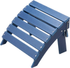 VEVOR Adirondack Ottoman, 15.7L x 18.9W x 13H Inch HDPE Plastic Folding Adirondack Ottoman, Weather-Resistant Foot Rest for Adirondack Chair, Widely Used for Outside Porch Pool Lawn Backyard, Blue