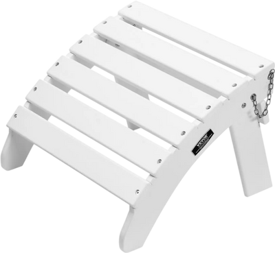 Vevor Patio Footrest Adirondack Folding HDPE Ottoman White New
