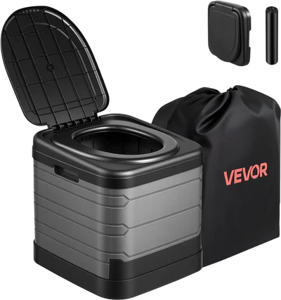 VEVOR Portable Toilet, 330 lbs Load Capacity, Folding Camping Toilet for Adults, Outdoor Travel Potty with Carry Bag, Trash Bags, Suitable for Home Use, RV Travel, Camping, Hiking, Boating, Car, Trips