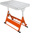 VEVOR Welding Table 30" x 20", 400lbs Load Capacity Steel Welding Workbench Table on Wheels, Folding Work Bench with Three 1.1" Slot, 3 Tilt Angles, Adjustable Height, Retractable Guide Rails