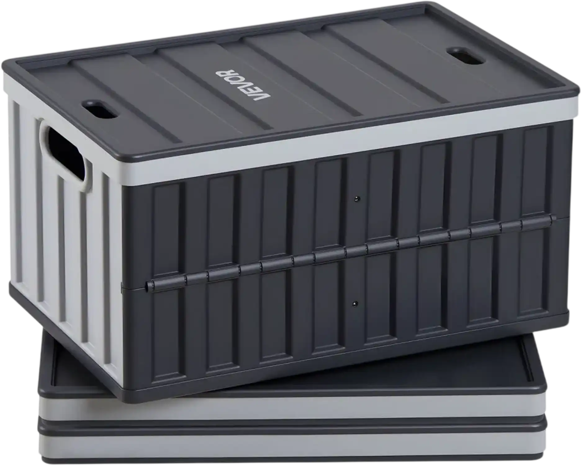 Vevor Folding Storage Bins 65L 3-Pack Collapsible Crates with Lids New