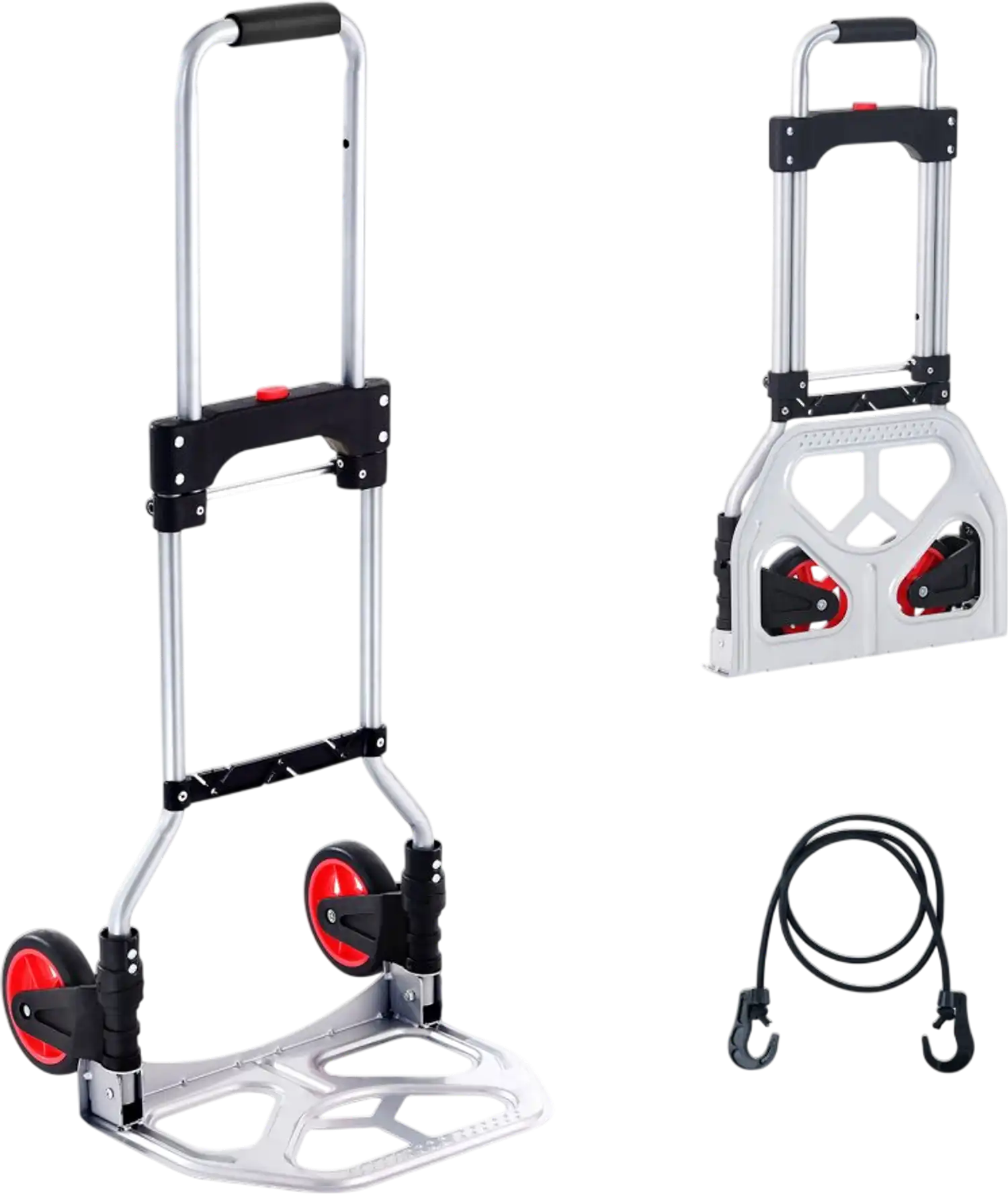 Vevor Hand Truck Folding Aluminum Dolly Cart 176 lbs New