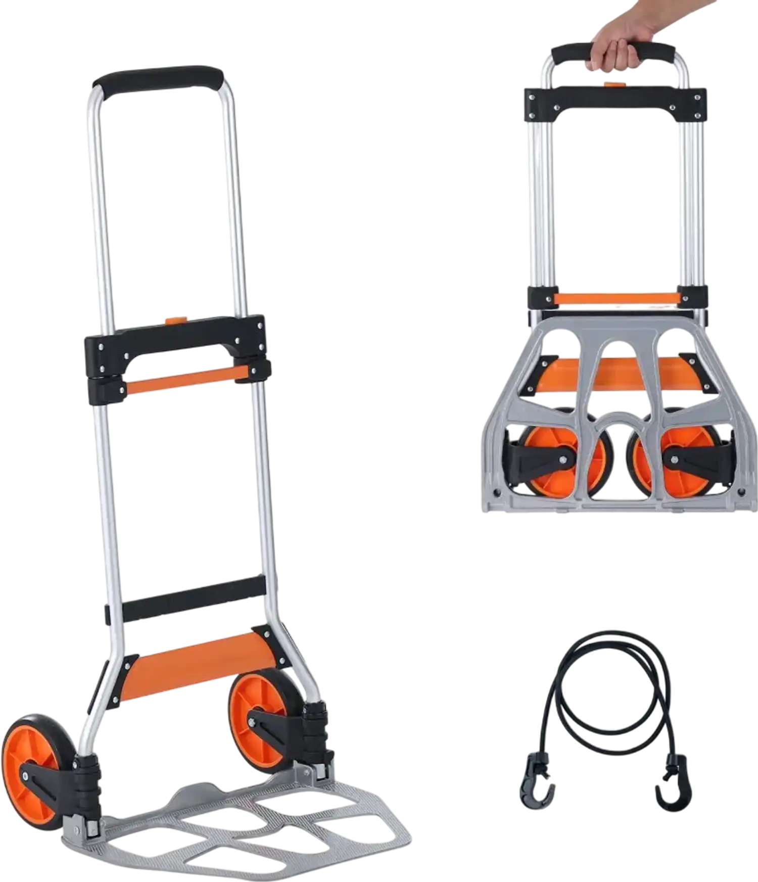 Vevor Hand Truck Folding Aluminum Portable Cart 275 lbs New