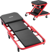 VEVOR 40 in 2-in-1 Folding Mechanic Creeper, Z Creeper Seat & Under Car Garage Roller, 450 lbs Rolling Creeper Stool with 6 Swivel Casters, Padded Headrest for Auto Repair