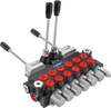 Tuspuzz Hydraulic Directional Control Valve, 6 Spool Hydraulic Spool Valve, 11 GPM Hydraulic Loader Valve, 4500 PSI Directional Control Valve, Hydraulic Valves and Controls for Tractors Loaders Tanks