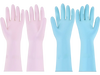 VEVOR Reusable Dishwashing Gloves, 2 Pairs Colorful Reusable Household Kitchen Cleaning Gloves for Washing Dishes and Cleaning Tasks, Flexible Long-lasting and Non-Slip, Large, Pink + Purple