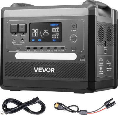 Vevor Portable Power Station 2400W 2160Wh Solar Generator New