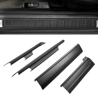 VEVOR Rocker Panel Guard, 4-Piece Set, Compatible with 1999-2006 Chevrolet Silverado Extended Cab, Replacement for 14089 Trail Armor Side Skirts Extension Body Kit, Driver Side, 3M Adhesive, Black