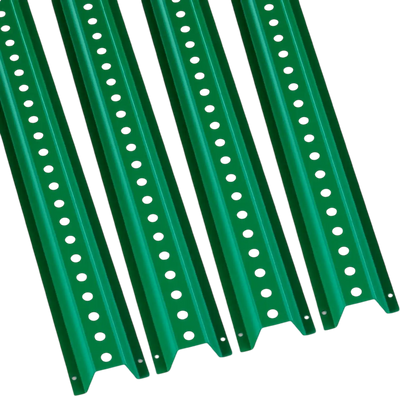 Vevor Fixed Road Sign Pole 6' U-Channel 4-Pack Green Heavy-Duty Steel New