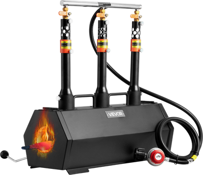 Vevor Portable Propane Forge 3 Burners 2600°F with Refractory Bricks New