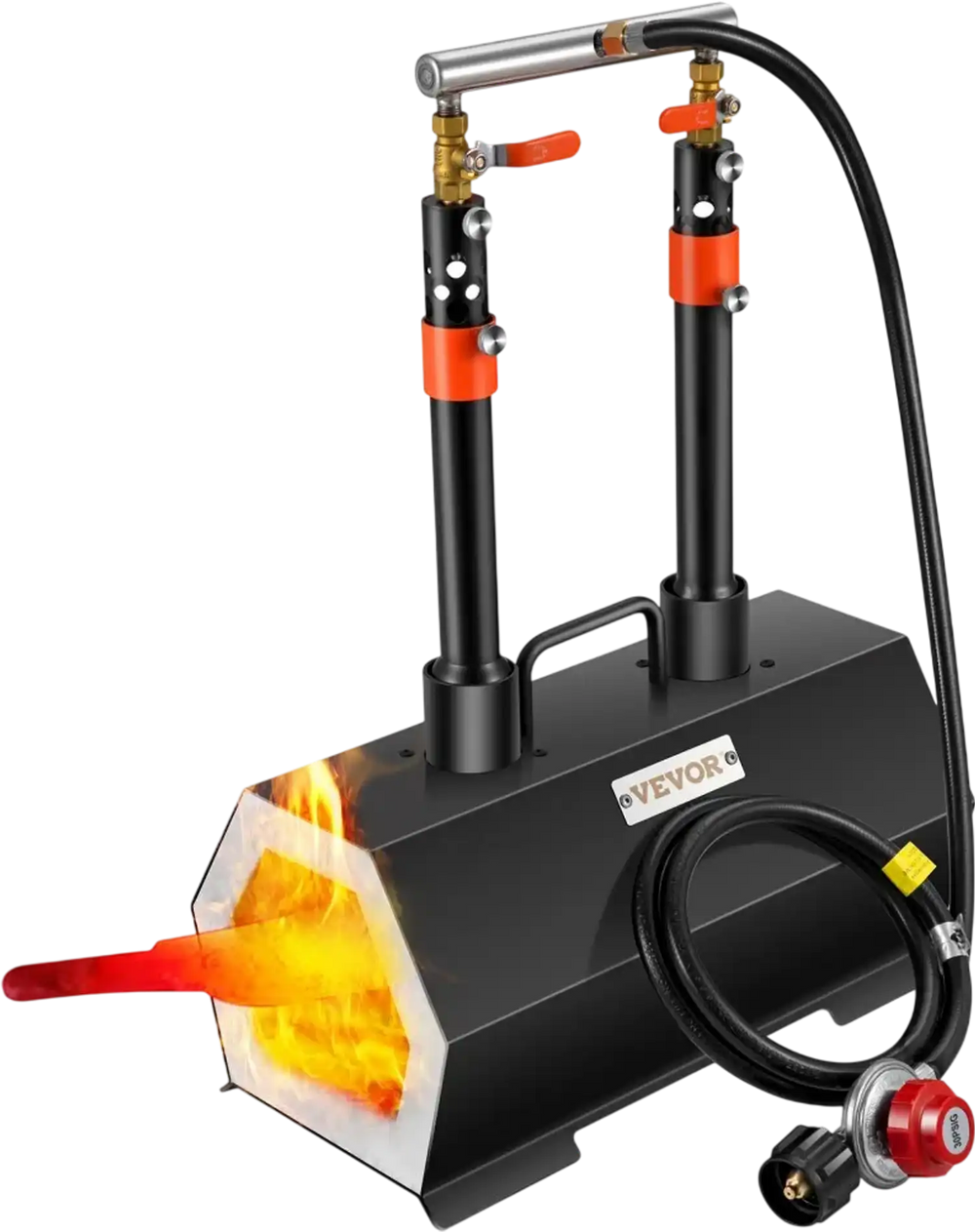 VEVOR Propane Forge Portable, Double Burner Tool and Knife Making, Large Capacity Blacksmith Farrier Forges, Mini Furnace Blacksmithing, Gas Forging Tools and Equipment, Complete Kit