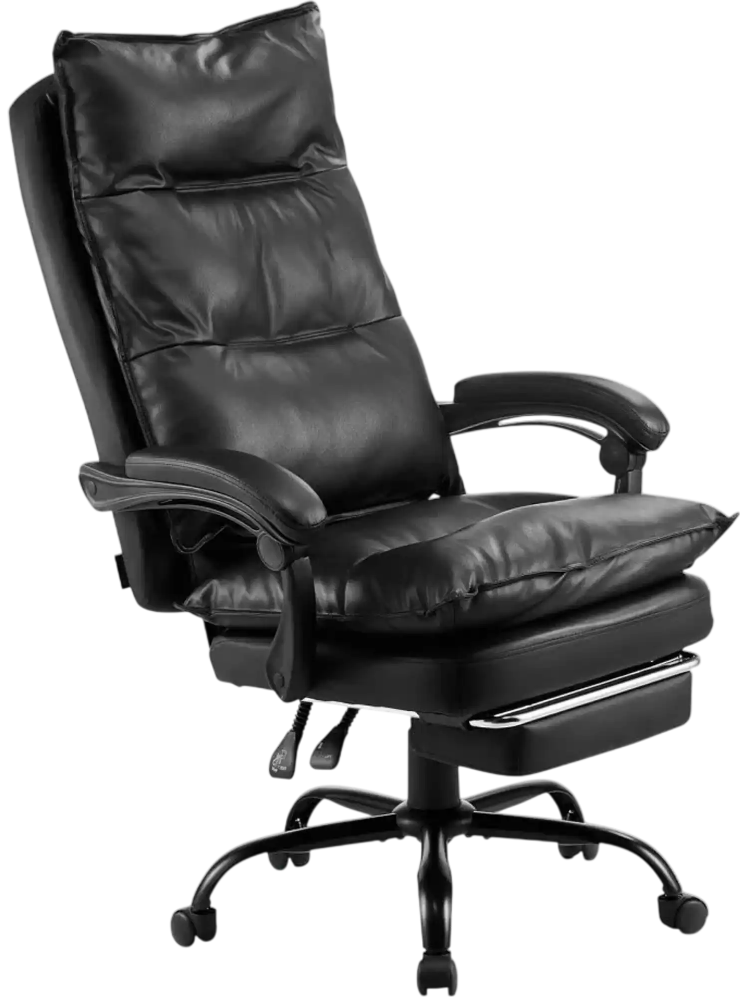 Vevor Office Chair Reclining Executive High Back with Footrest Black New