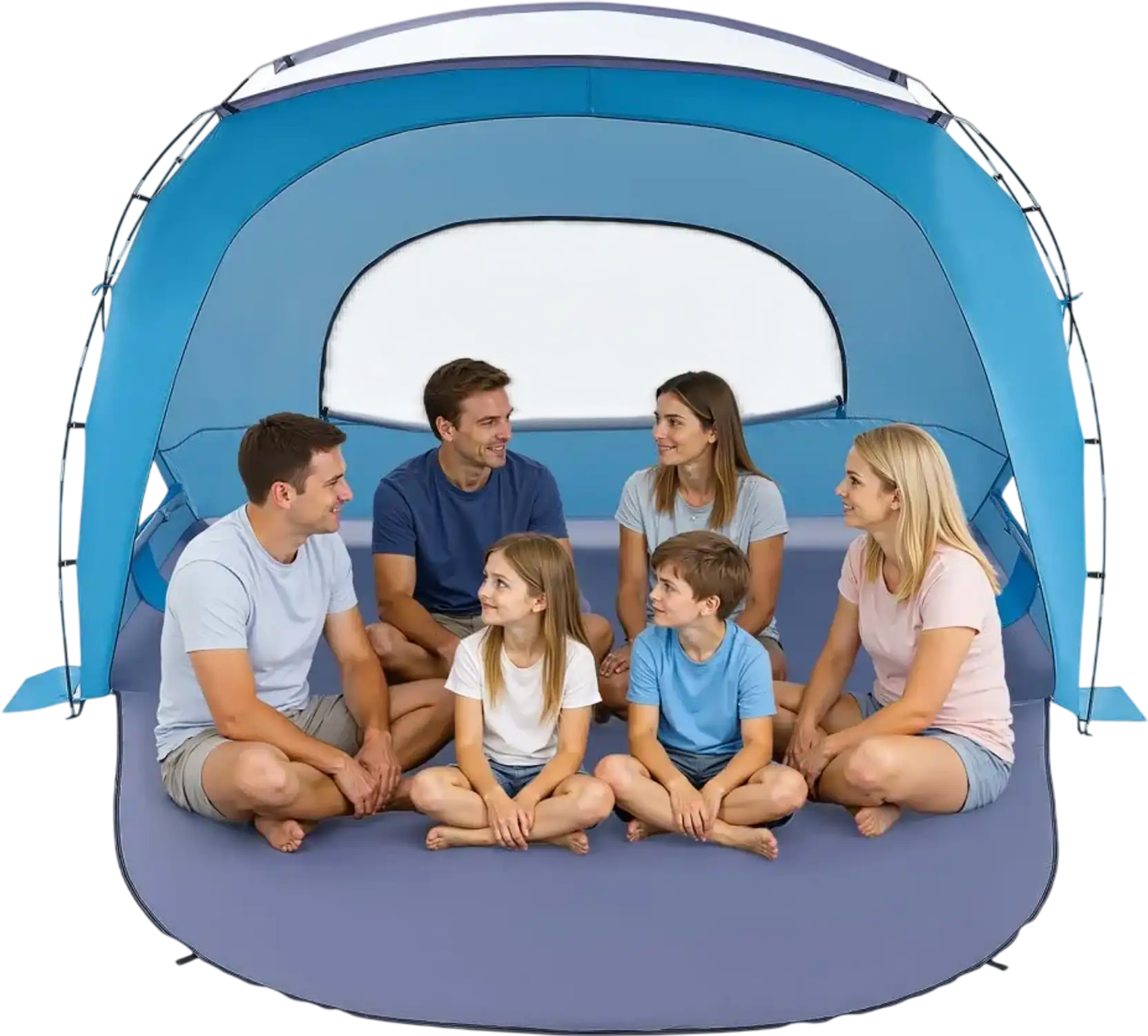Vevor Beach Tent 6-Person UPF 50+ Portable Sun Shelter Canopy New