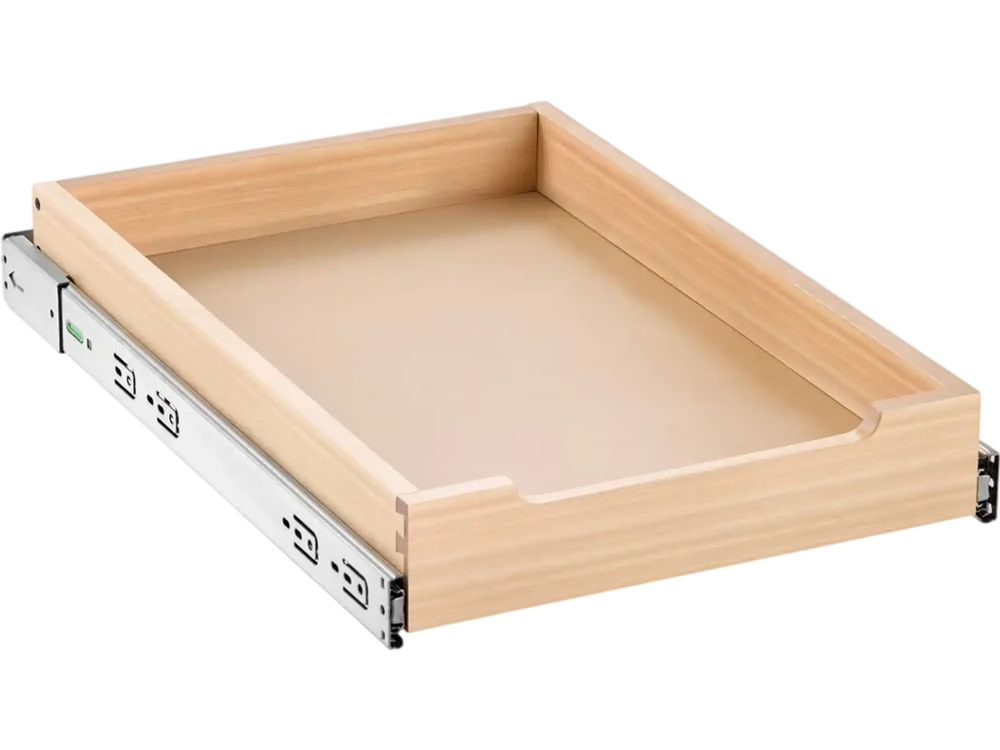 VEVOR Pull Out Cabinet Organizer, 14"W x 21"D Cabinet Drawer, Soft Close Slide out Shelf, Heavy-Duty Sliding Wood Drawer, Bottom and Side Assembly Base Cabinet Organization for Kitchen Pantry Bathroom