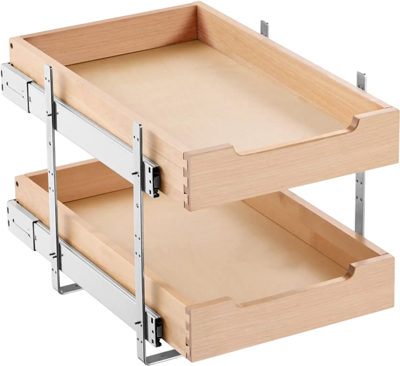 Vevor Pull-Out Cabinet Organizer 2-Tier Soft-Close Wood Drawer 14