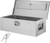 VEVOR Heavy Duty Aluminum Truck Bed Tool Box, Diamond Plate Tool Box with Side Handle and Lock Keys, Storage Tool Box Chest Box Organizer for Pickup, Truck Bed, RV, Trailer, 30"x13"x9.6", Silver