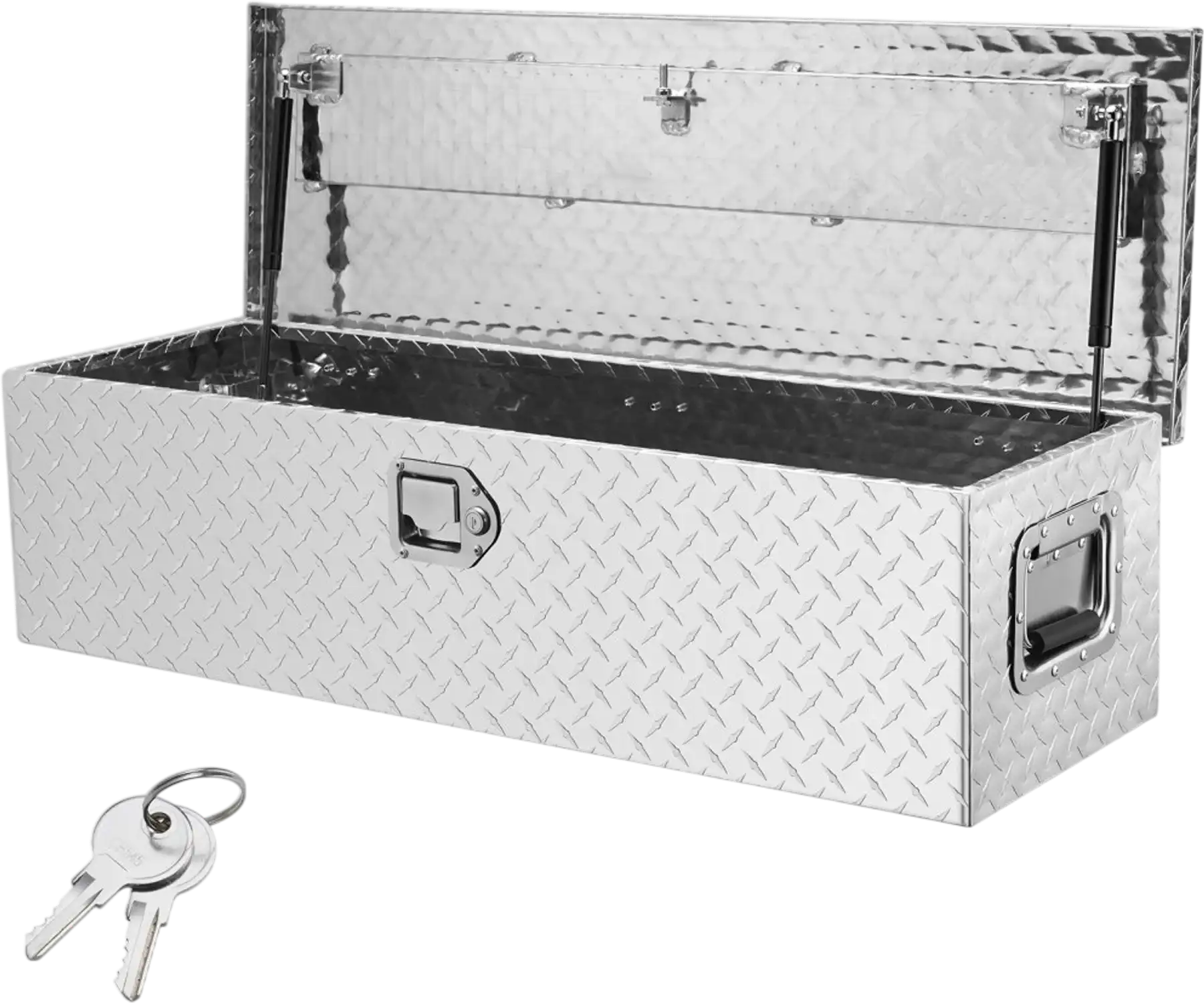 Vevor Truck Tool Box Heavy Duty Aluminum Diamond Plate Storage Chest 39