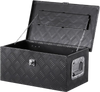 VEVOR Heavy Duty Aluminum Truck Bed Tool Box, Stripes Plated Tool Box with Side Handle and Lock Keys, Storage Toolbox Chest Organizer for Trailer, Pickup, Truck Bed, RV, 20"x12"x9.5", Black