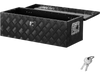 VEVOR Heavy Duty Aluminum Truck Bed Tool Box, Stripes Plated Tool Box with Side Handle and Lock Keys, Storage Toolbox Chest Organizer for Trailer, Pickup, Truck Bed, RV, 30"x13"x9.6", Black