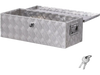 VEVOR Heavy Duty Aluminum Truck Bed Tool Box, Stripes Plated Tool Box with Side Handle and Lock Keys, Storage Toolbox Chest Organizer for Trailer, Pickup, Truck Bed, RV, 30"x13"x9.6", Silver