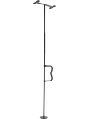 VEVOR Floor-to-Ceiling Transfer Pole, Tension Mounted Bathroom Grab Bar with Anti-Slip Curve Handle, 300 Lbs Capacity Security Pole for Elderly, Ideal Senior Safety Pole for 7-10 Ft Ceilings, Black