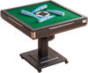 VEVOR Automatic Mahjong Table Roller Coaster Style 40 mm Folding Table, Chinese/Filipino/American Mahjong, 2 Sets of 164 Tiles, 39 x 39 in, with 4 Wheels, Hard Tabletop Cover, Cup Holders, Brown