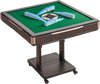 VEVOR Automatic Mahjong Table Roller Coaster Style 40 mm Folding Table&Base, Chinese/Filipino/American Mahjong, 2 Sets of 164 Tiles, 39 x 39 in, with 6 Wheels, Hard Tabletop Cover, Cup Holders, Brown