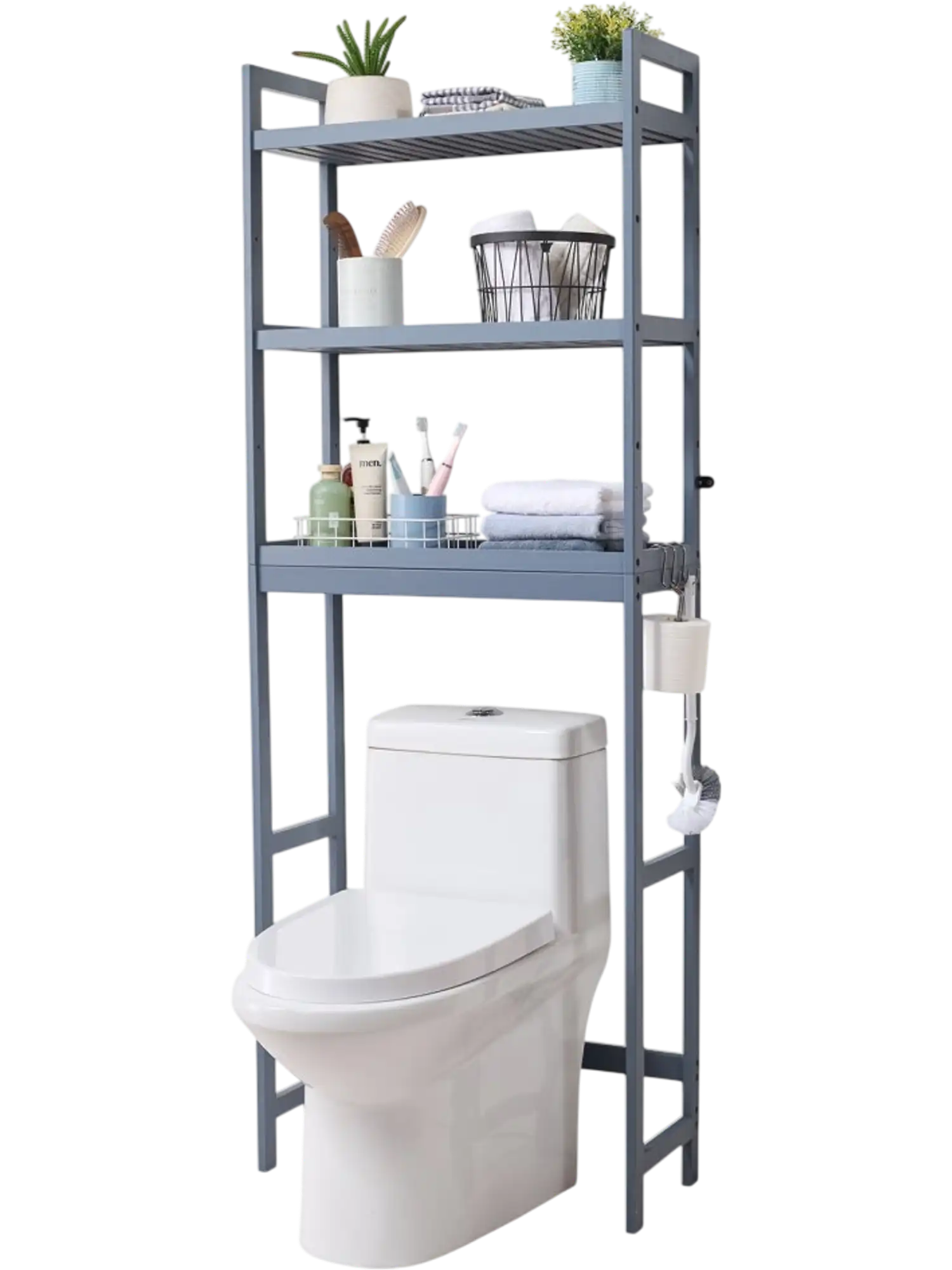 Vevor Over-the-Toilet Storage Rack 3-Tier Adjustable Bathroom Organizer 24.8