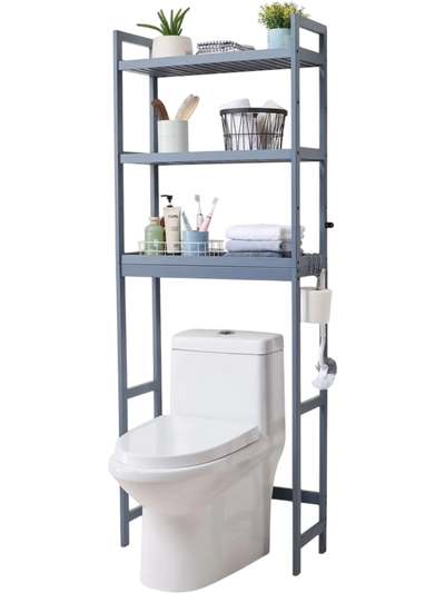 Vevor Over-the-Toilet Storage Rack 3-Tier Adjustable Bathroom Organizer 24.8