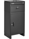 VEVOR Package Delivery Box for Outside 38.78 in Large Metal Parcel Drop Box, for Porch, Curbside & House Storage, Lockable Anti-Theft Waterproof Weatherproof, Thick Secure Mailbox for Outdoor, Black