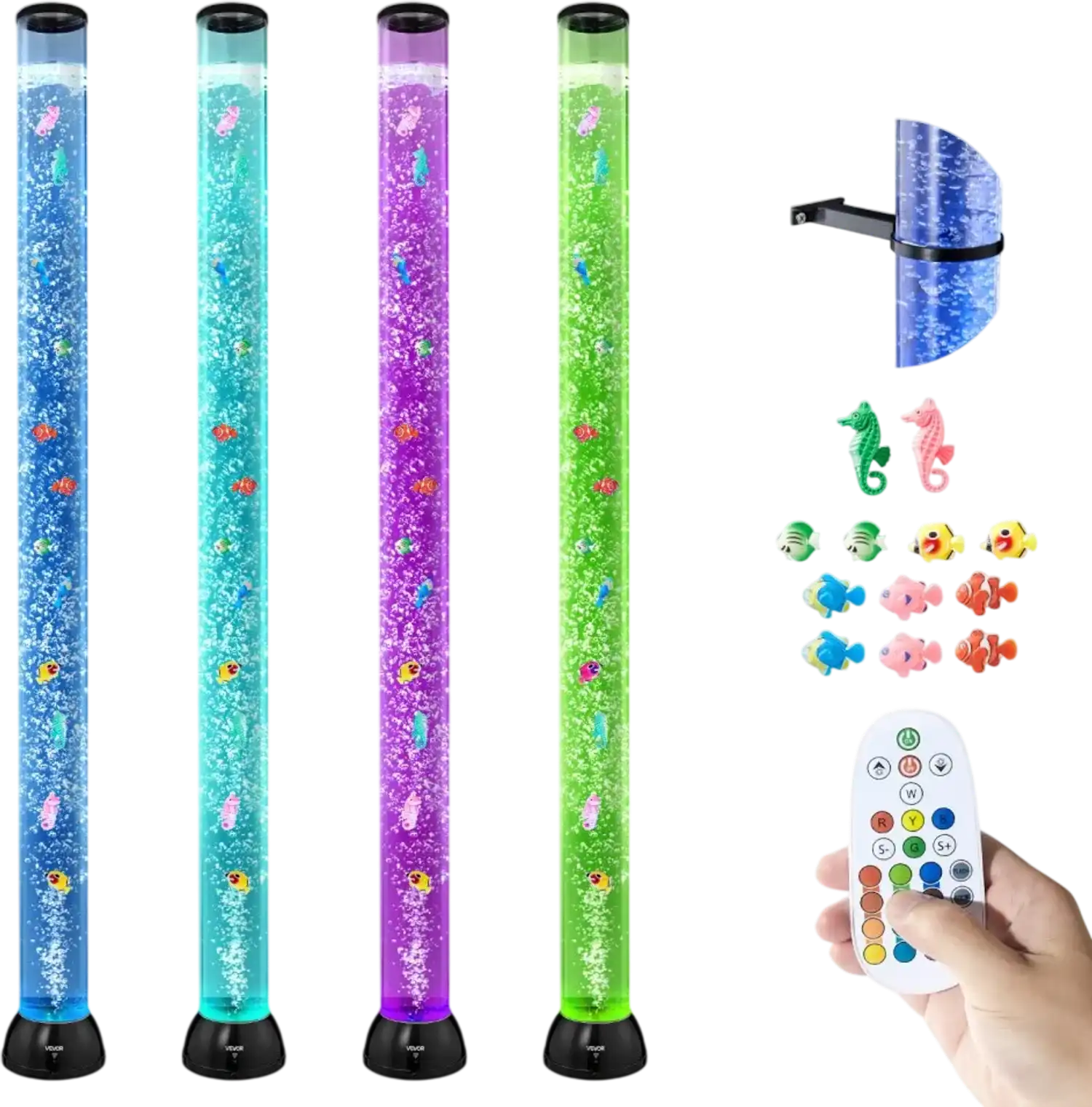 Vevor Bubble Tube Lamp 5' 16-Color Sensory Aquarium Lamp New