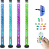 VEVOR Sensory Bubble Tube Lamp, 5 ft Bubble Fish Tube, Sensory Aquarium Lamp with 10 Floating Fish & 16 Color Effects, Remote Control, Stress Relief Calming Light for Bedroom Living Room Home Decor