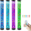 VEVOR Sensory Bubble Tube Lamp, 3.3 ft Bubble Fish Tube, Sensory Aquarium Lamp with 10 Floating Fish & 16 Color Effects, Remote Control, Stress Relief Calming Light for Bedroom Living Room Home Decor