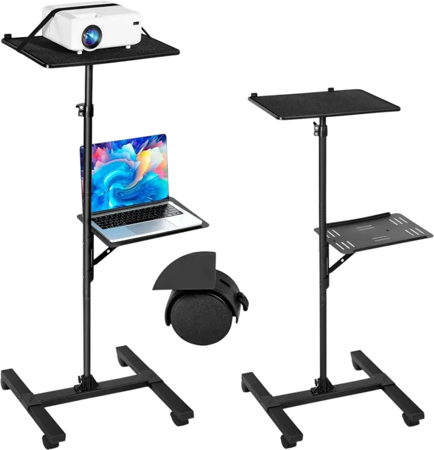 Vevor Projector Stand Adjustable 2-Shelf Floor Stand New