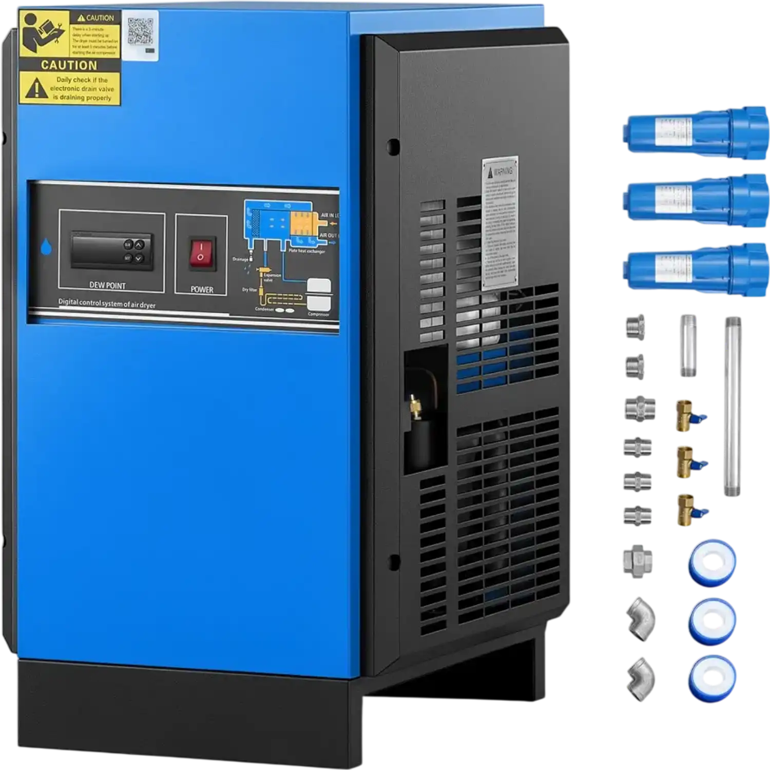 Vevor Compressed Air Dryer 50 CFM Refrigerated Air-Drying System New