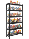 VEVOR Display Cabinet with Acrylic Doors, 68 in Tall 5-Tier Curio Cabinet, Natural Wooden Fame, Collectibles Toy Organizers Rack & Display Case, Bookshelf for Home, Office, Playroom, Living Room
