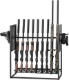 VEVOR Gun Rack, Floor Standing, Indoor Heavy Duty Steel Rifle Shotgun Rack Stand, Freestanding Gun Display Storage with Magazine Holder, Holds up to 9 Rifles and 4 Pistols, for Home Garage Storage