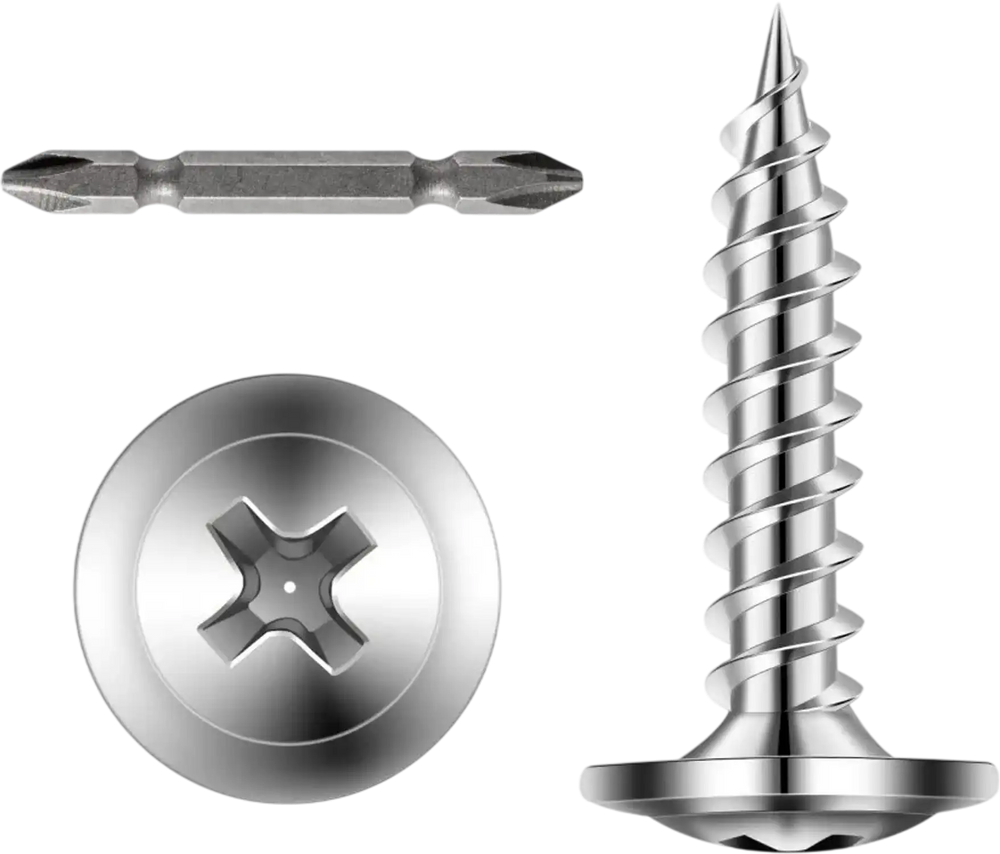 VEVOR Screws, #8 x 3/4 inch Length Self Drilling Drywall to Wood Screw, All Purpose High-Hardness Stainless Steel Wall Anchors with a Phillips Drill Bit, Cross Slot for Home Renovation(300 per Box)